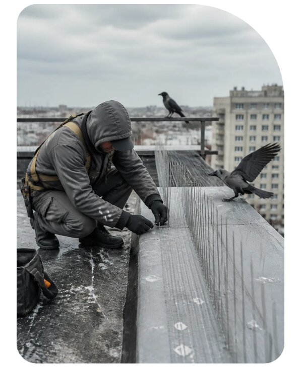 Защита от ворон под ключ в Кыштыме по цене от 5193 р. | Сенат-Кшт